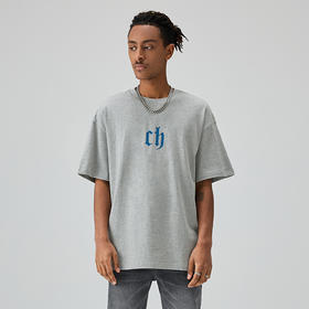 CHINISM CH白色T恤男短袖潮牌夏季宽松圆领纯棉简约百搭情侣半袖