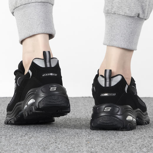 斯凯奇D'LITES系列  女士黑色熊猫鞋 时尚绑带运动鞋 商品图5