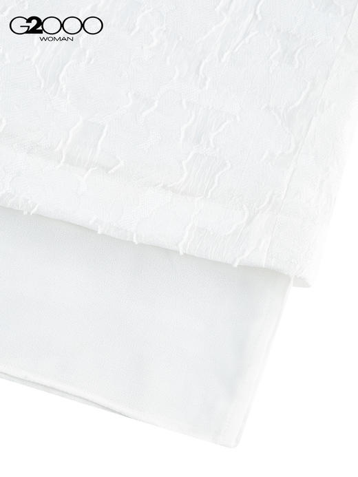 G2000【双层设计/A字裙/商场新款】女装FW25舒适勾花中长款半身裙53269672 商品图4