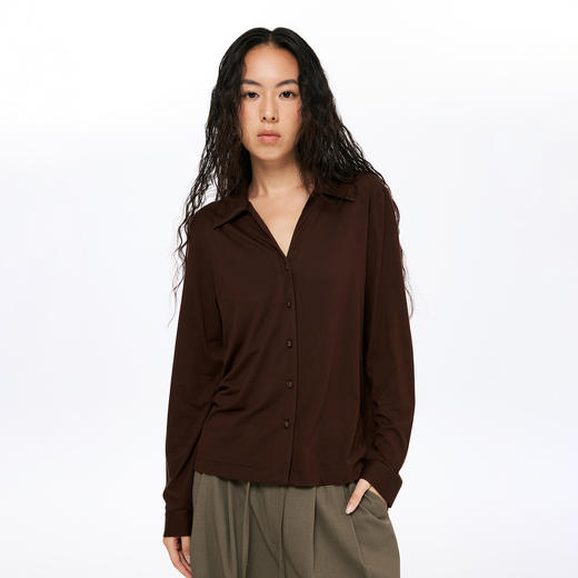 oneupV领羊毛针织衬衫 商品图1