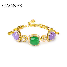 GAONAS  腰缠万贯 中式贵气奢华金色手链11617SGO