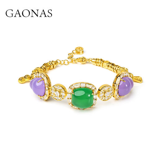 GAONAS  腰缠万贯 中式贵气奢华金色手链11617SGO 商品图0