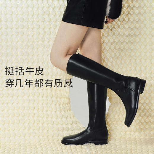 王丽坤同款7or9被窝暖暖靴长筒骑士靴黑骑士 商品图4