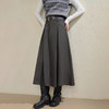 西遇格雷系百褶半身裙女秋季新款气质通勤高腰显瘦A字中长裙H0055236 商品缩略图2