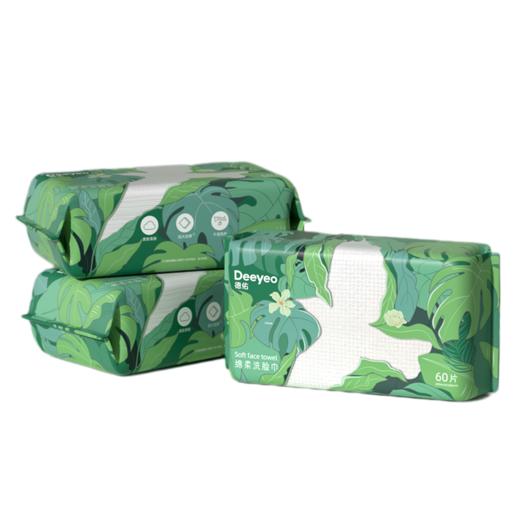 德佑丨飞鸟一次性洗脸巾女抽取式加厚干湿两用绵柔巾60抽*6包 商品图0