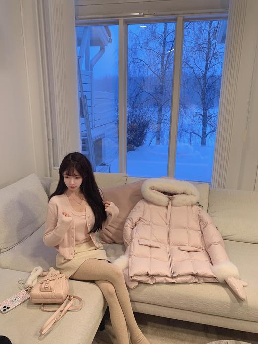 金蘑菇菇  早春开场白 100羊毛珍珠开衫 商品图7