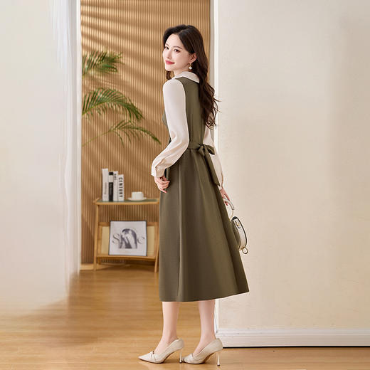 HR ZRX5660气质时尚潮流法式拼接连衣裙 商品图2