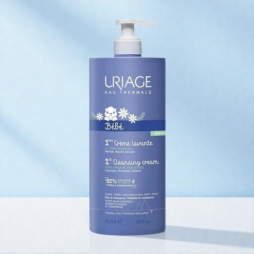 依泉Uriage婴幼儿洁肤霜1L温和清洁水润肌肤洁面霜 商品图3