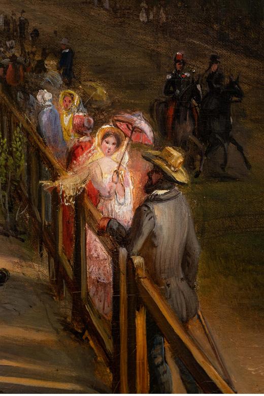 独角鹿西洋古董 法国画家François Edme Ricois签名创作风景主题布面油画客厅装饰画《马雷-马尔利》与《圣日耳曼昂莱台地》 商品图7