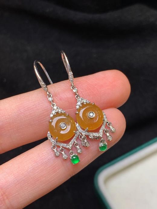 平安扣翡翠耳坠 商品图1