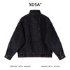 J59201SDSA男士秋冬新款痞帅男装做旧竖纹立领拉链夹克百搭时尚休闲外套 商品缩略图5