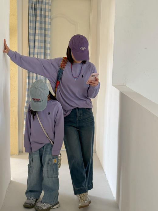 莱赛尔天丝雪花棉亲子长袖棉T 商品图2