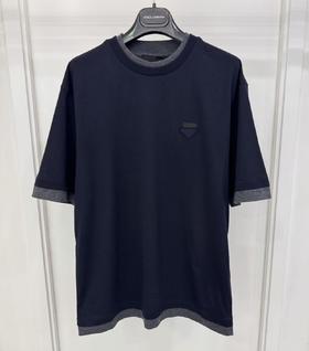 男款logo拼色短袖T恤020