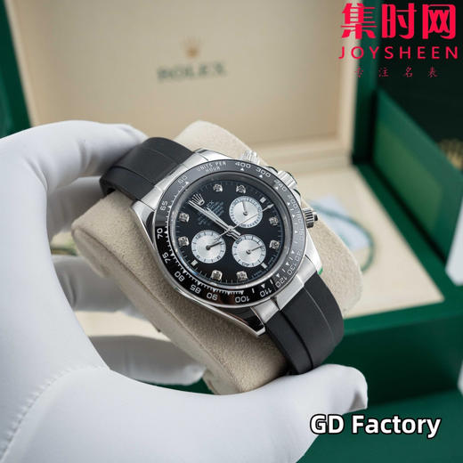亲民版 劳力士宇宙计型 包边陶瓷圈 新款迪通拿系列 黑陶迪 黑盘钻面 男士腕表 商品图4