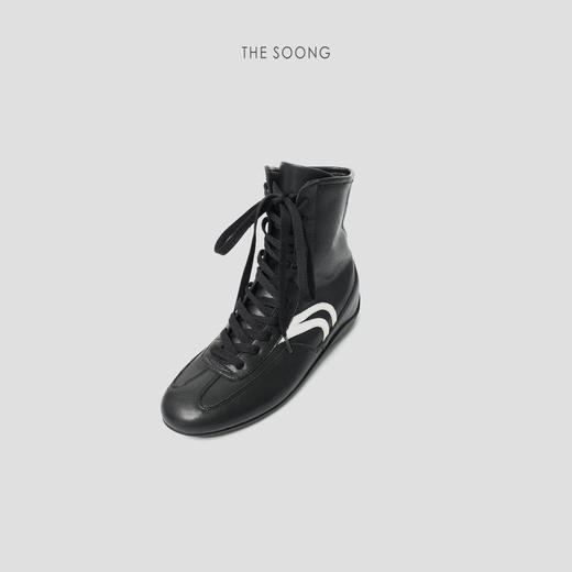 THESOONG|"拳击靴"经典牛皮精工缝线柔软百搭高筒德训靴HWXZ7688 商品图0