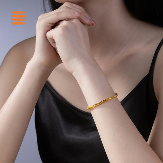 玺匠金铺《足金钱串》足金9999黄金手链 吉祥饰品 商品图3