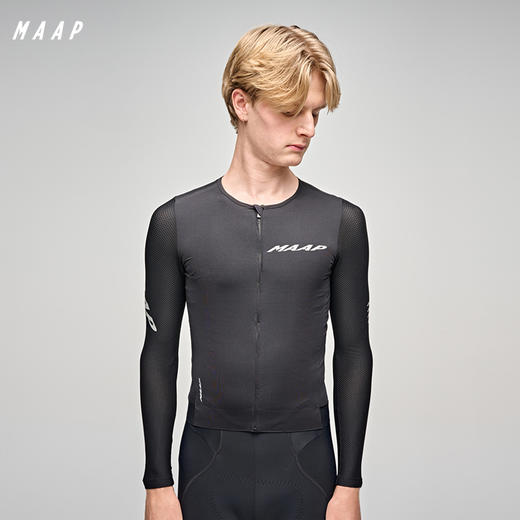 MAAP 男士 Emerge LS Jersey 灰标黑 长袖骑行服 商品图0