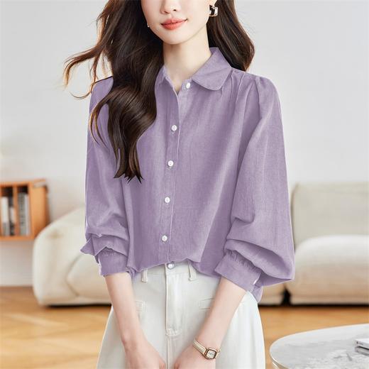 馥迦复古软糯舒适灯芯绒纯棉衬衫 商品图12