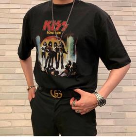 古家经典双G扣牛皮腰带