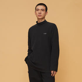 【男女同款】CHINISM CHab简约logo印花休闲长袖T恤半高领打底衫