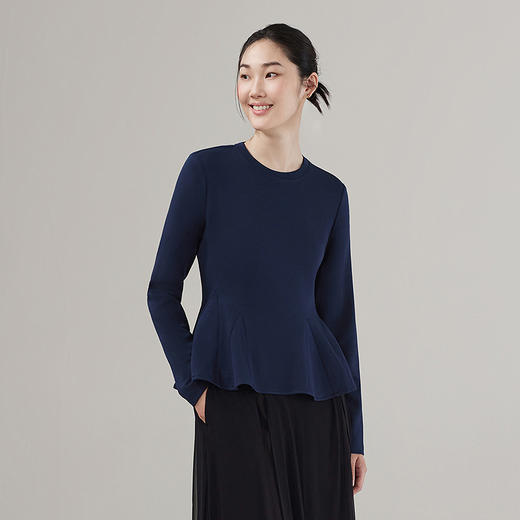 【林栖设计小店】（现货）荷叶边T恤莫代尔优雅百搭多色修身2025秋季新款上衣女1954146 商品图7