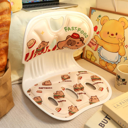 【儿童成人坐姿矫正椅子】坐垫靠背一体 人体工学座椅靠垫 护腰久坐神器  商品图0