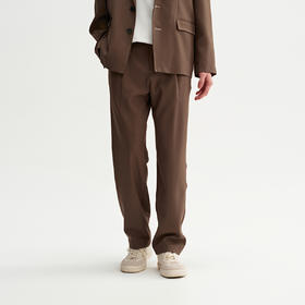 CHINISM赤尘 通勤都市系列黑色休闲西裤男春季新款美式宽松直筒裤