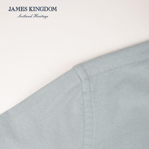 【拉绒磨毛牛津纺】占姆士衬衫男款长袖纯棉拉绒牛津纺秋冬季休闲商务全棉衬衣 商品图3