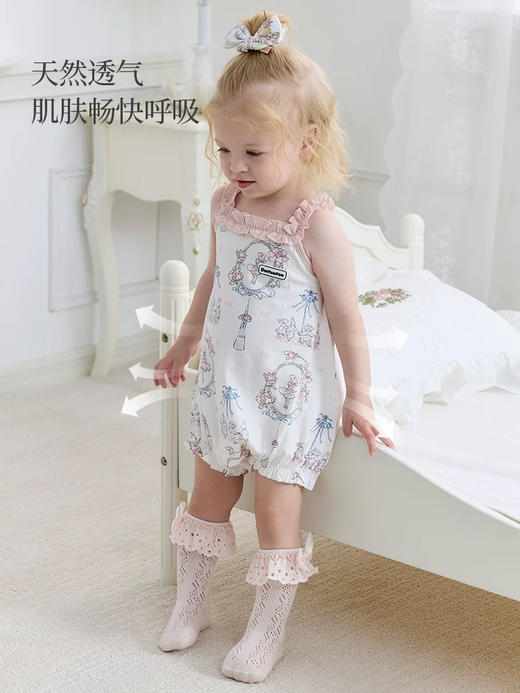 Domiamia 针织吊带花边领包屁衣 商品图1