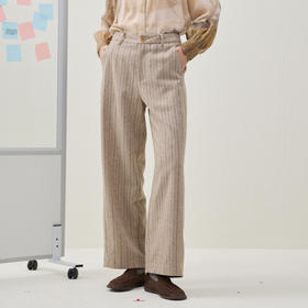 谜底直筒裤长裤2025年冬季新品显瘦厚实挺括复古包容女254MK1477