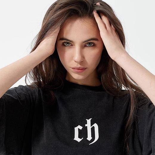 CHINISM赤尘 CH字母印花短袖T恤男夏情侣半袖 商品图3