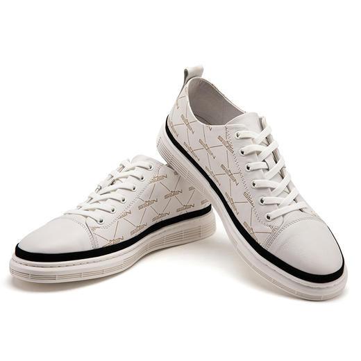 【特价】柒牌男士板鞋年春夏新款时尚青年休闲潮鞋真皮透气百搭男鞋子	122X70130 商品图1