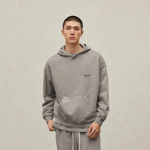 【水洗系列】CHINISM赤尘 重磅500G连帽卫衣男秋冬美式休闲帽衫 商品图1