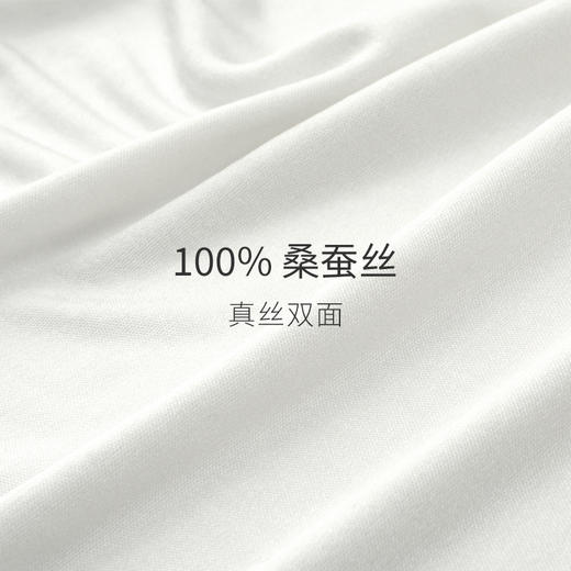 金三塔桑蚕丝男士V领百搭纯色真丝短袖t恤舒适透气基础上衣薄 2NZM6B710 商品图3