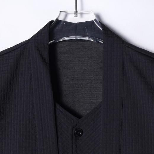 23158SDSA男士秋冬新款痞帅男装纯色提花纽扣开衫假两件夹克百搭外套 商品图2