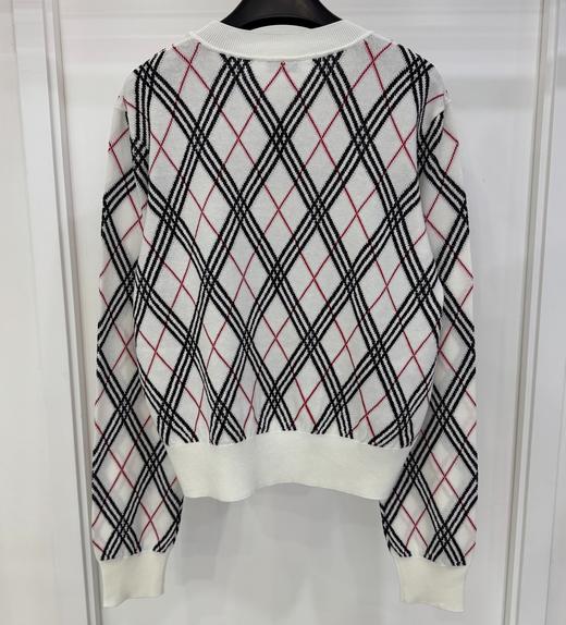 女款格纹logo针织毛衣007 商品图1