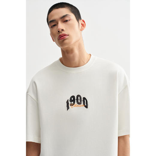 CHINISM赤尘 纯棉短袖t恤男夏季新款美式宽松半袖男士休闲短袖 商品图2