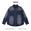 C53030SDSA男士秋冬新款痞帅男装休闲牛仔衬衫时尚宽松翻领长袖渐变外套 商品缩略图1