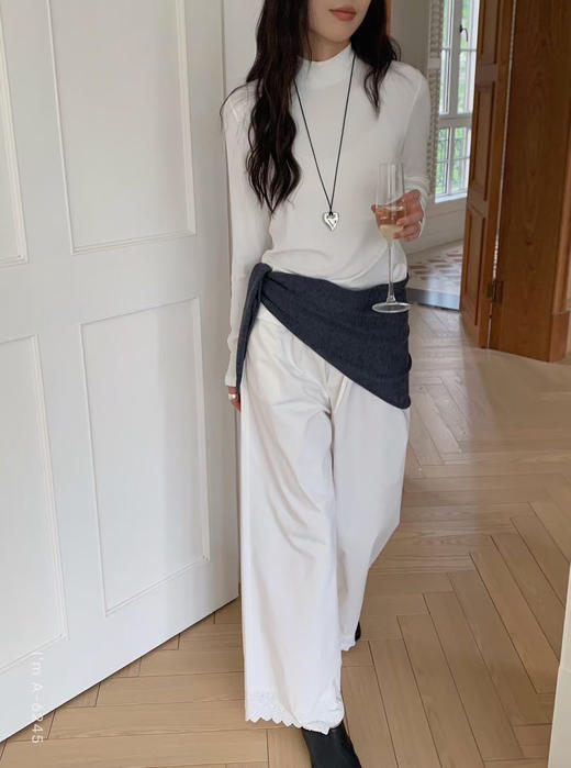 送项链！2025秋新款！糯糯小高领自由T长袖 休闲打底秋冬叠穿百搭外穿上衣女 商品图1