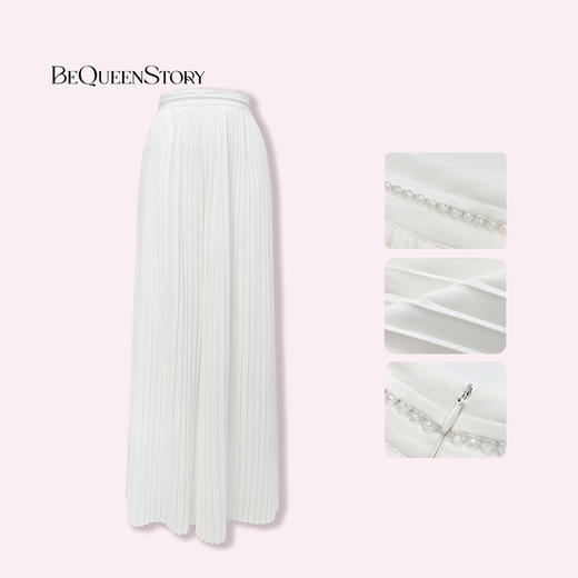 余潇潇【简爱日记】层次立体感压褶不变形百搭宽松直筒垂坠休闲裤 商品图2