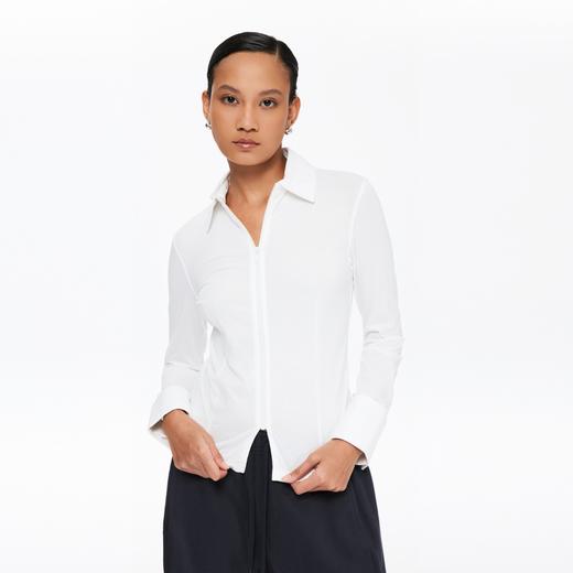 oneup纯棉拉链修身衬衫 商品图1