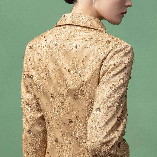 【林栖设计小店】金风玉露系列套装手工钉珠蕾丝2025秋季新款上衣半裙女1953139 商品图4