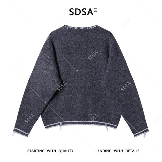 72582SDSA男士秋冬新款痞帅男装时尚撞色缝线圆领针织衫毛衣休闲百搭 商品图5