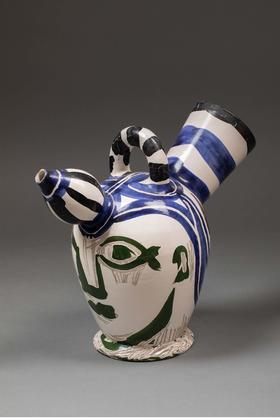 【已售】独角鹿西洋古董 西班牙艺术巨匠毕加索与法国Madoura工坊合作出品限量装饰陶瓶
