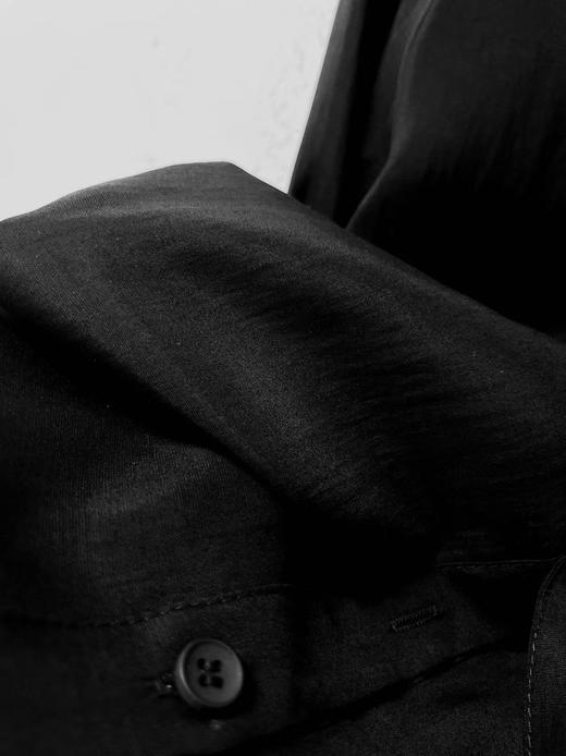 冰点价！仅限11.11！退货勿拍【秋新品】古泥7029 100%天丝黑色长袖衬衫-喜出 商品图1