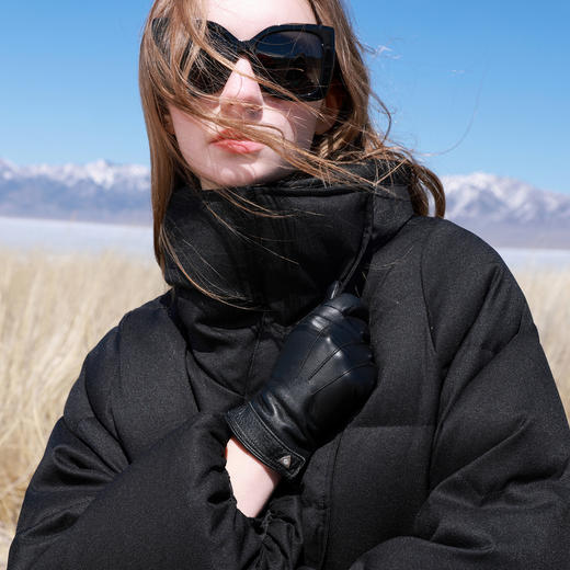 三彩2025冬季新款90白鸭绒羽绒服宽松面包服短款立领外套M 商品图1