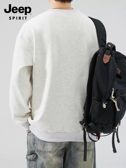 2025JEEP男女同款纯色320g重磅卫衣，横跨三季，舒适有型，内搭外穿都百搭 商品图2