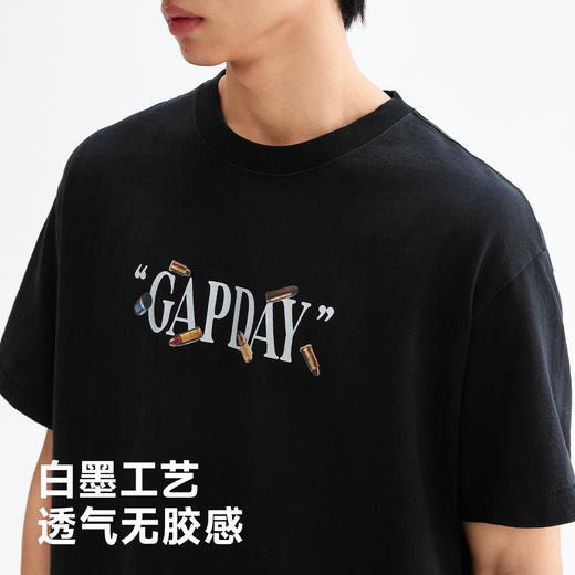 CHINISM赤尘 趣味印花重磅290G短袖T恤男夏季美式半袖男士上衣 商品图1