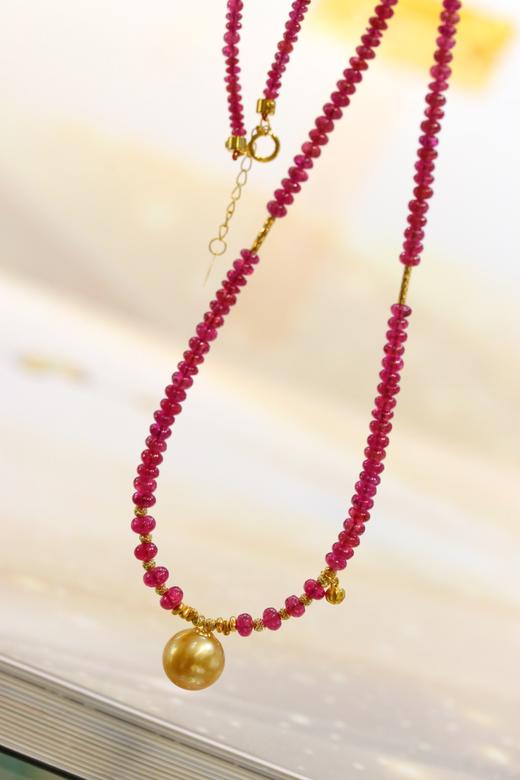 2.5-3.5mm红宝石珠串项链 商品图2