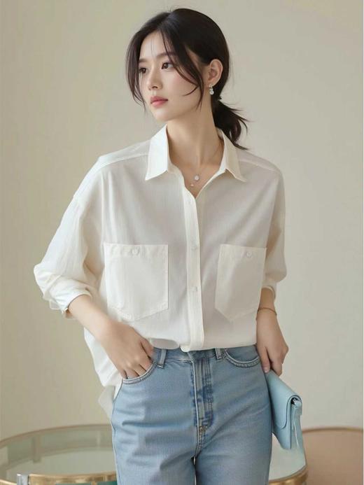 【秋新品】古泥品牌7500 棉➕再生纤维衬衫-喜出 商品图3